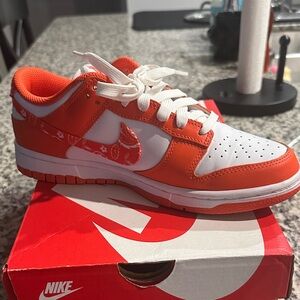 Nike Women’s Dunks Orange and White